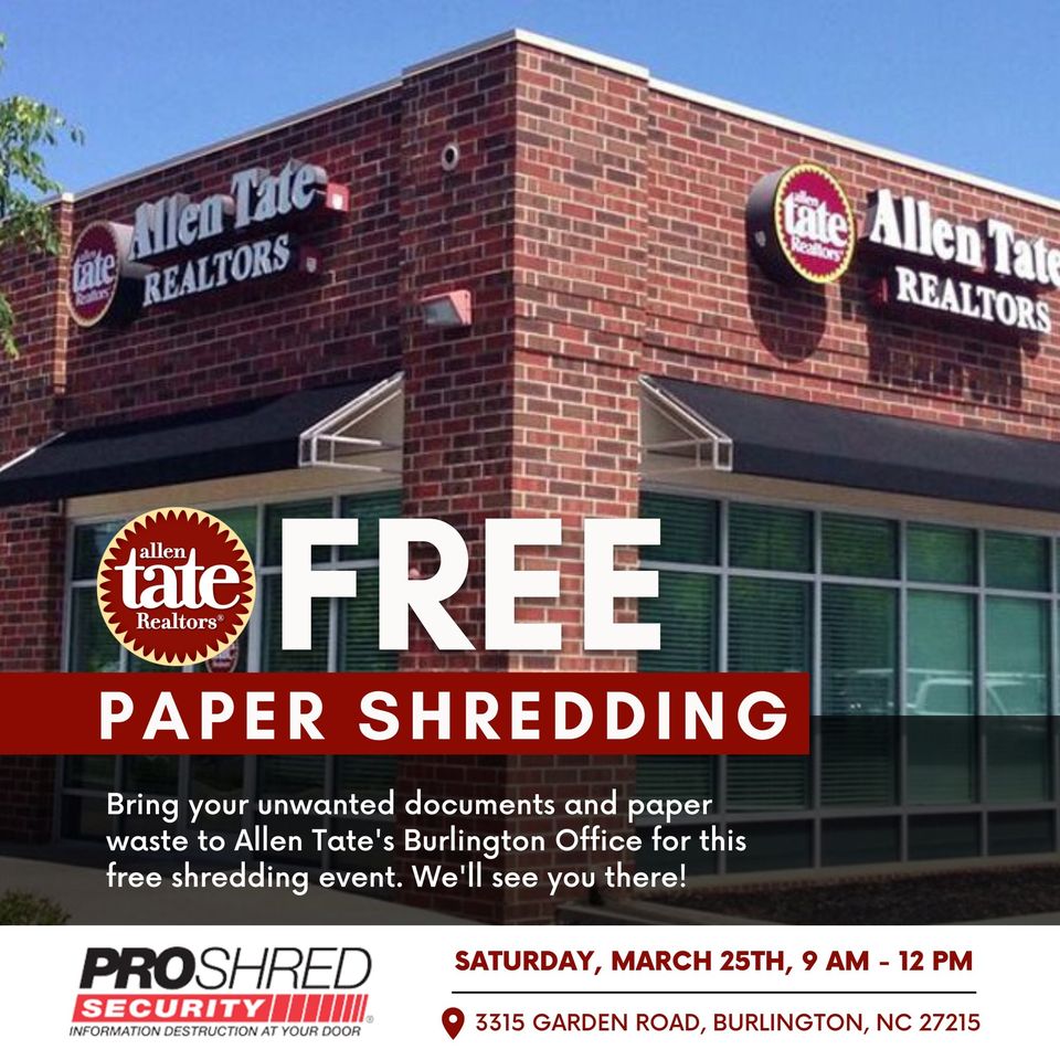 Free Paper Shredding Event! United Way of Alamance County